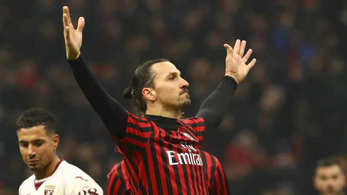 Hình Ảnh Ibrahimovic trong màu áo AC-Milan