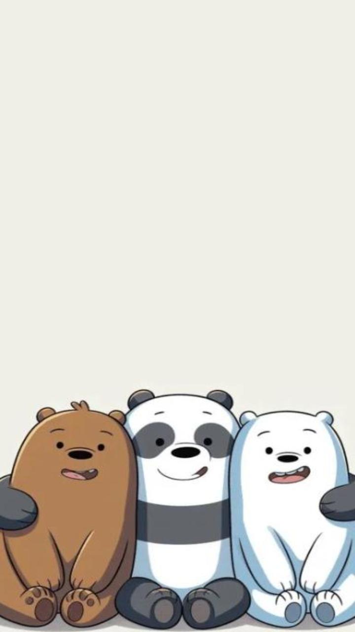 Hình nền điện thoại iphone ảnh 3 con gấu cute