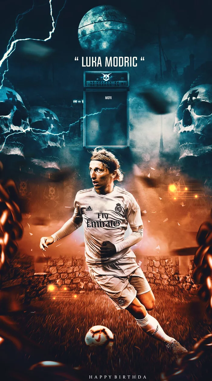 Hình nền Luka Modric trong màu áo Real Madrid