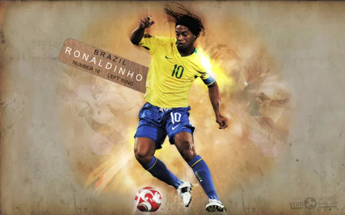 Hình nền Ronaldinho trong màu áo Brazil