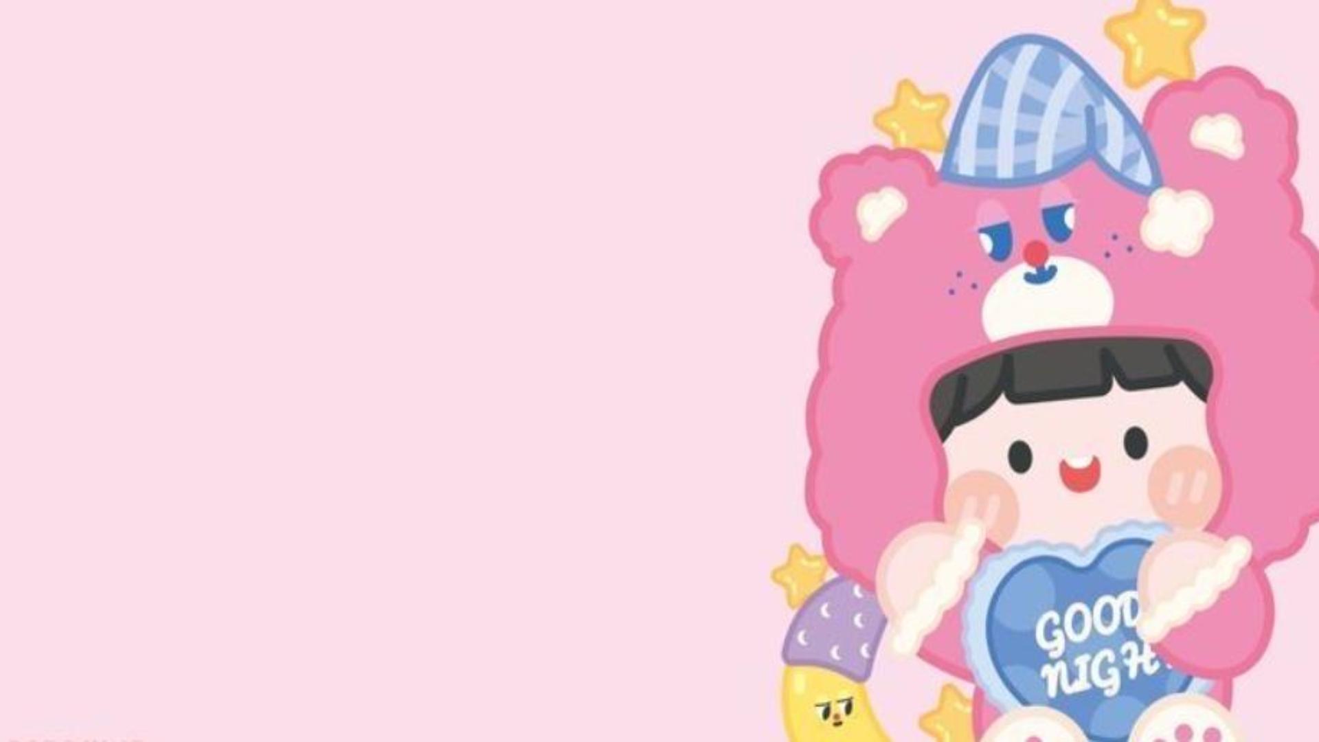 Ảnh gấu dâu cute làm hình nền cho máy tính 