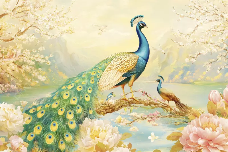 Hình nền chim công toàn cảnh