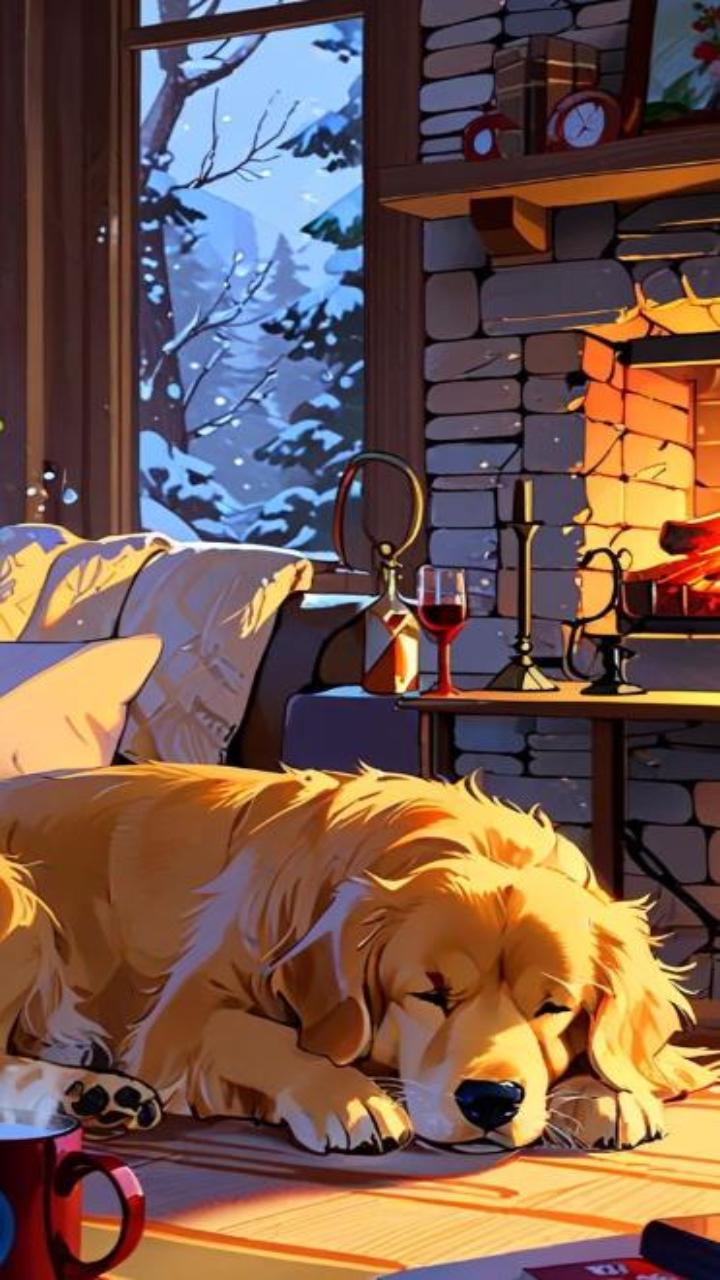 Hình nền chó hoạt hình cho điện thoại