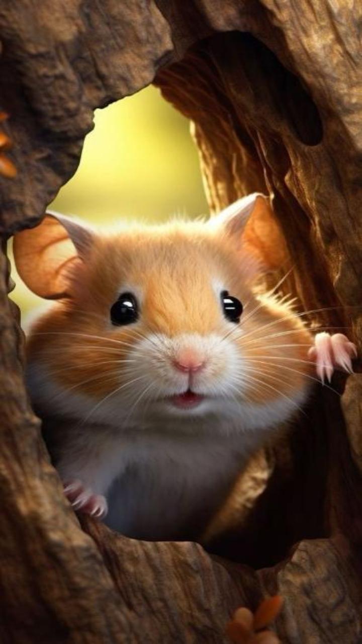 Hình nền chuột hamster dễ thương cho điện thoại 