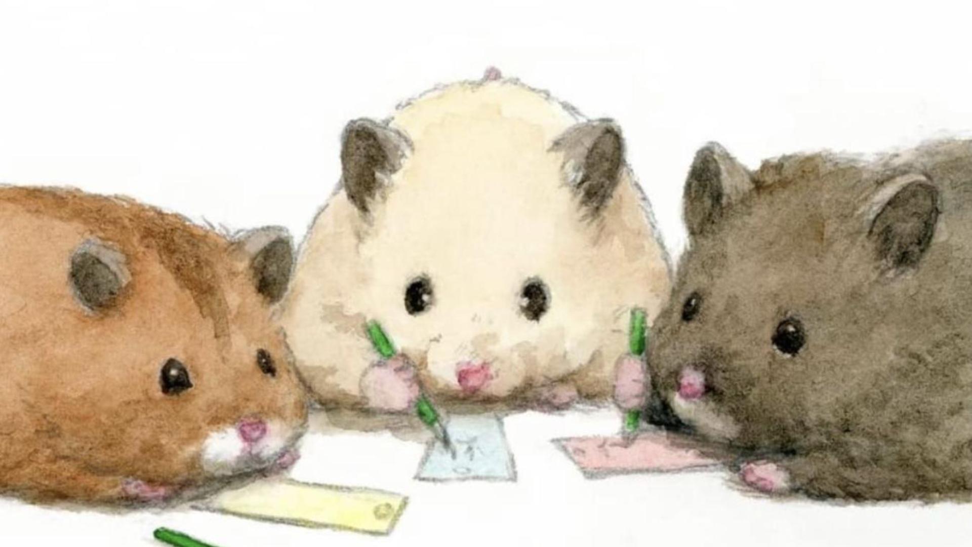 Hình nền máy tính chuột hamster cute 