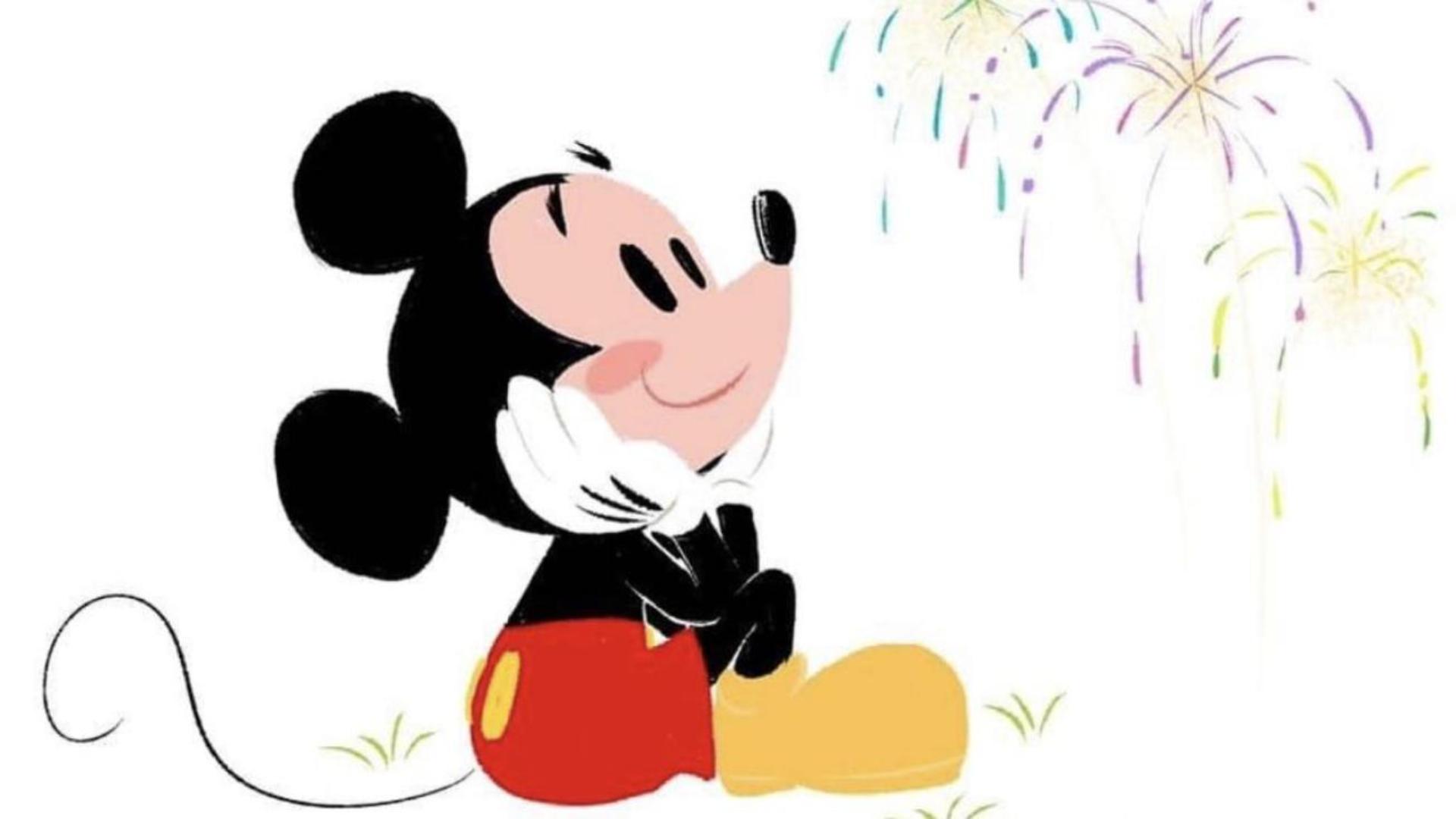 Chuột mickey ngộ nghĩnh hình nền máy tính 