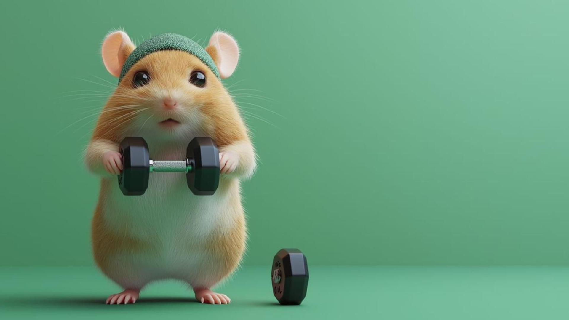 Hình nền máy tính ảnh chuột vàng nhỏ xinh 