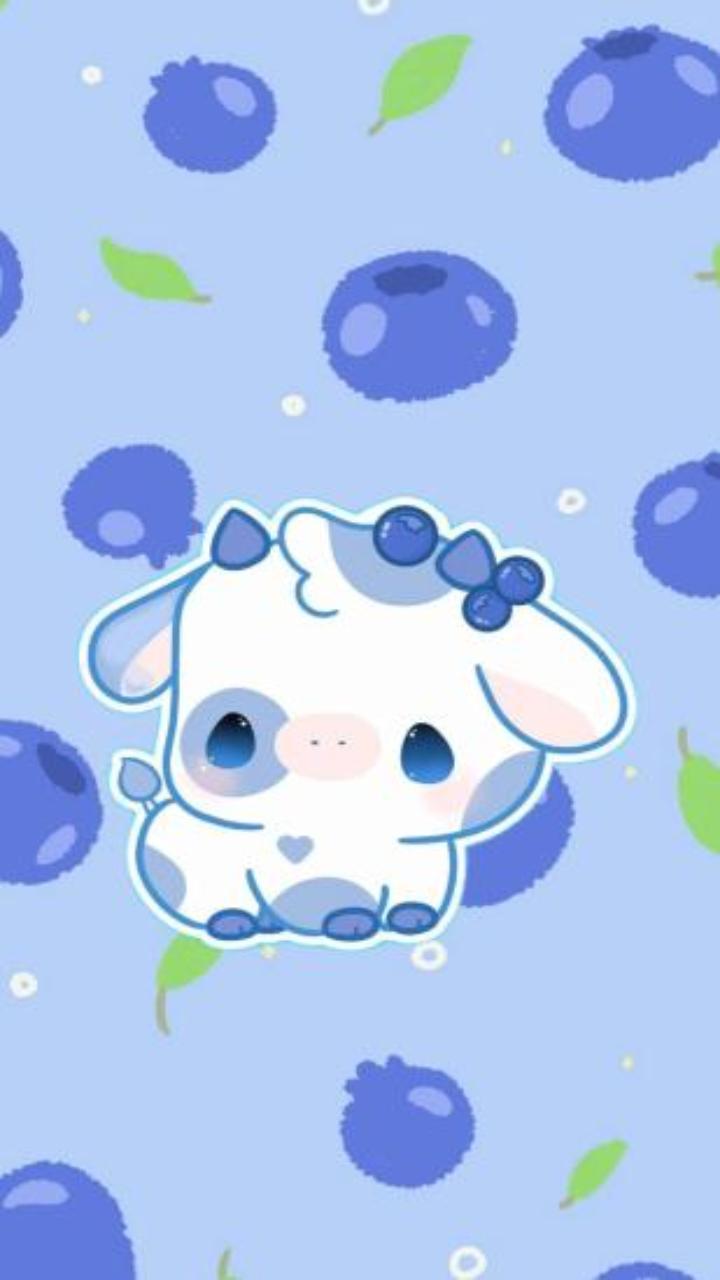 Ảnh con bò xanh làm hình nền điện thoại miễn phí 