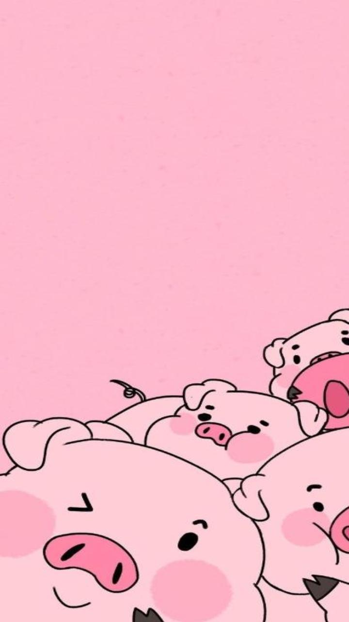 Ảnh con heo hồng đáng yêu làm hình nền cho ĐT siêu cute 