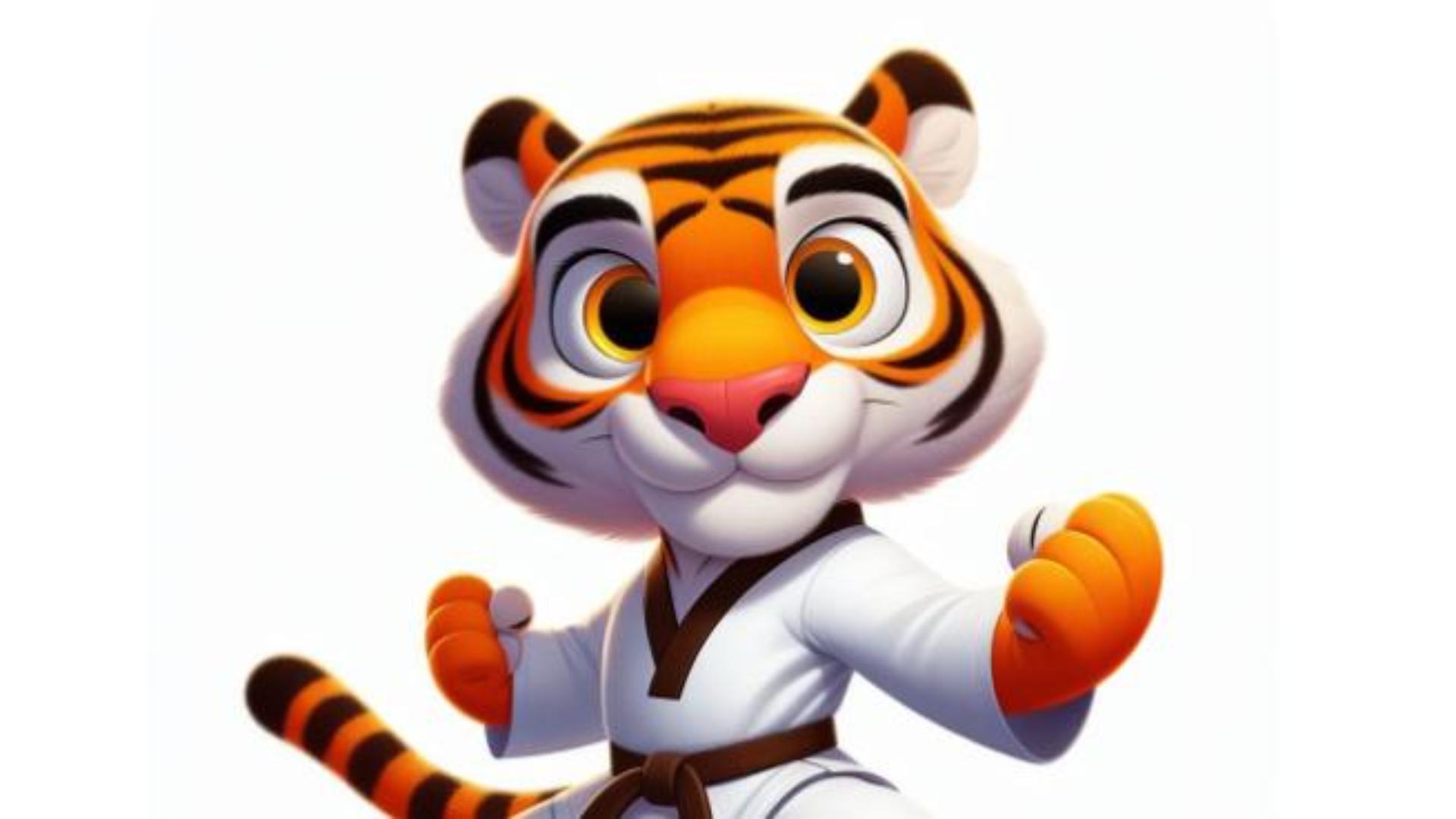 Hình nền đáng yêu hình con hổ chibi 
