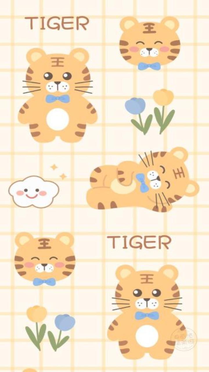 Hình nền điện thoại ảnh con hổ đáng yêu