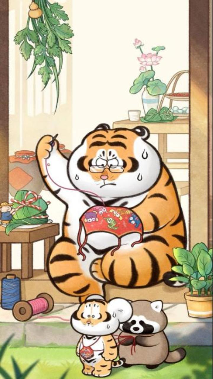 Hình nền điện thoại ảnh con hổ đáng yêu