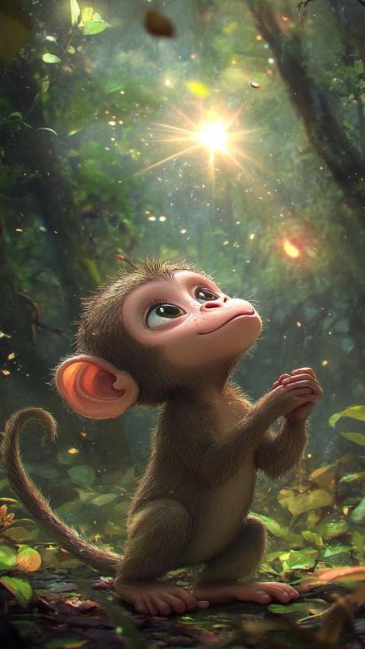 Hình nền điện thoại con khỉ đáng yêu hoàn toàn miễn phí 