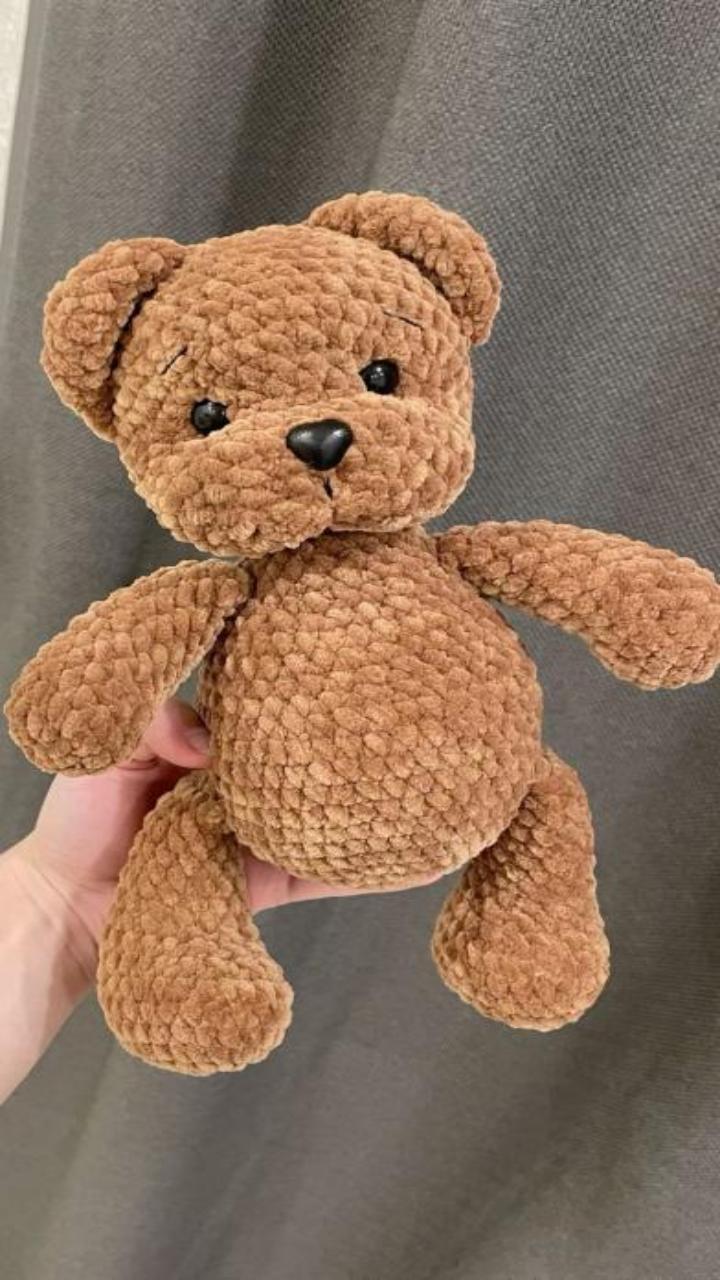 Hình nền điện thoại ảnh con gấu brown móc len ngộ nghĩnh 