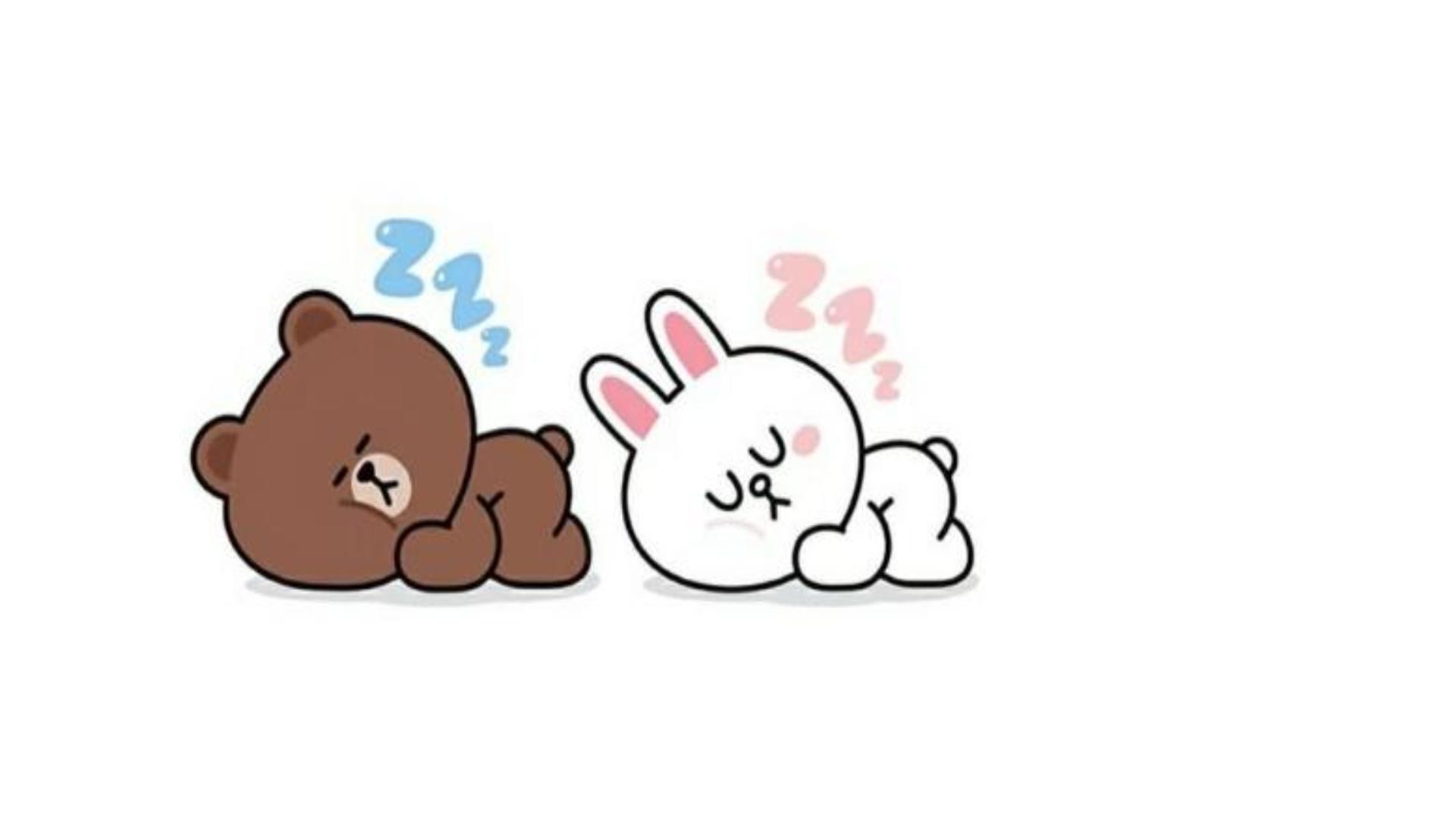Hình thỏ brown và thỏ cony cute cài hình nền máy tính miễn phí