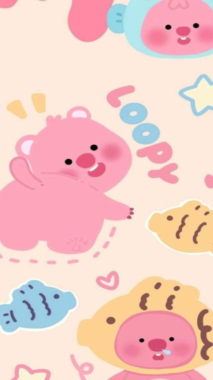 Hình nền điện thaoij ảnh gấu dâu đáng yêu xỉu 