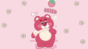 Chú gấu lotso đẹp xinh cài hình nền laptop
