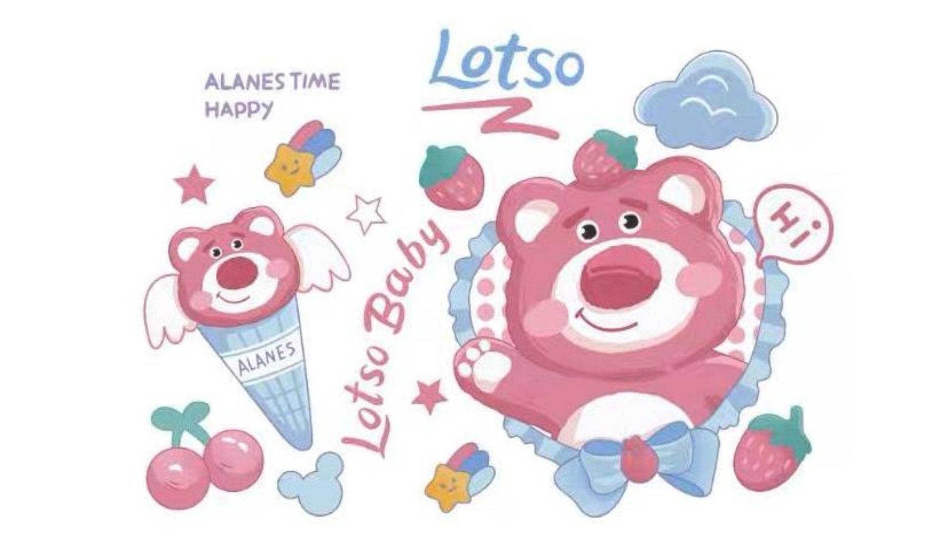 Chú gấu lotso đẹp xinh cài hình nền laptop 