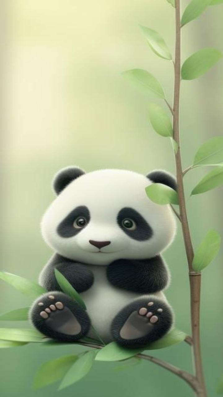 Hình nền điện thoại ảnh gấu trúc 3d
