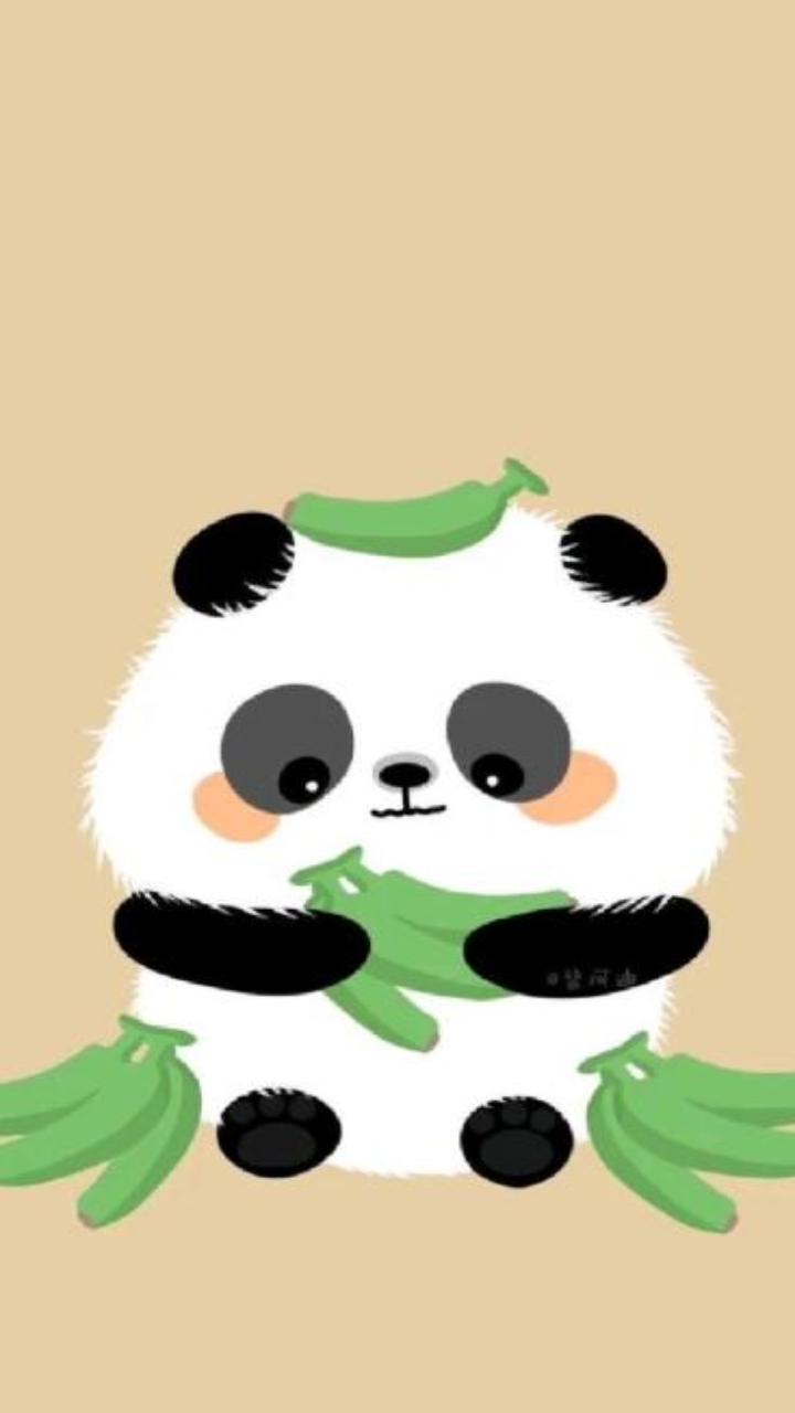 Hình nền điện thoại ảnh gấu trúc chibi đáng yêu 