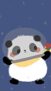 Hình nền điện thoại ảnh gấu trúc chibi đáng yêu