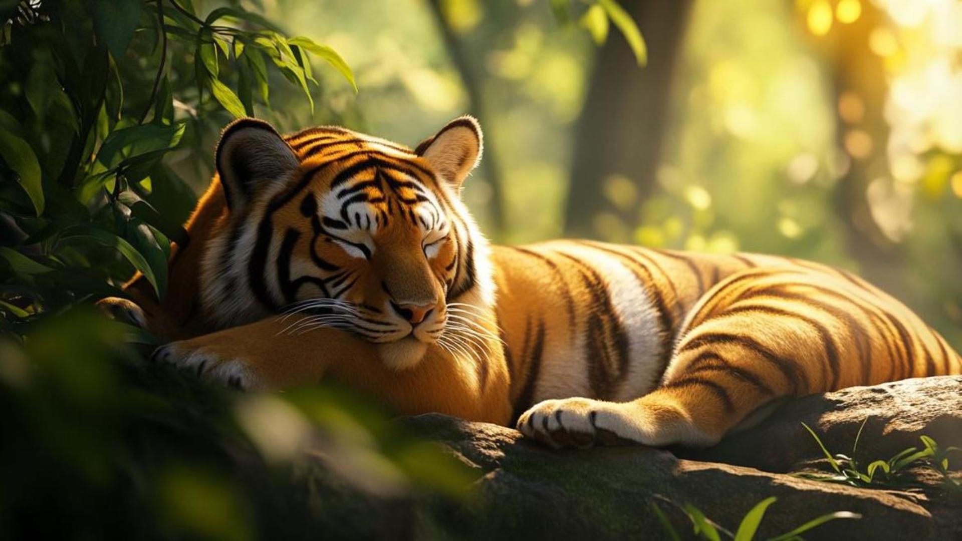 Ảnh con hổ 3d hình nền máy tính full HD 