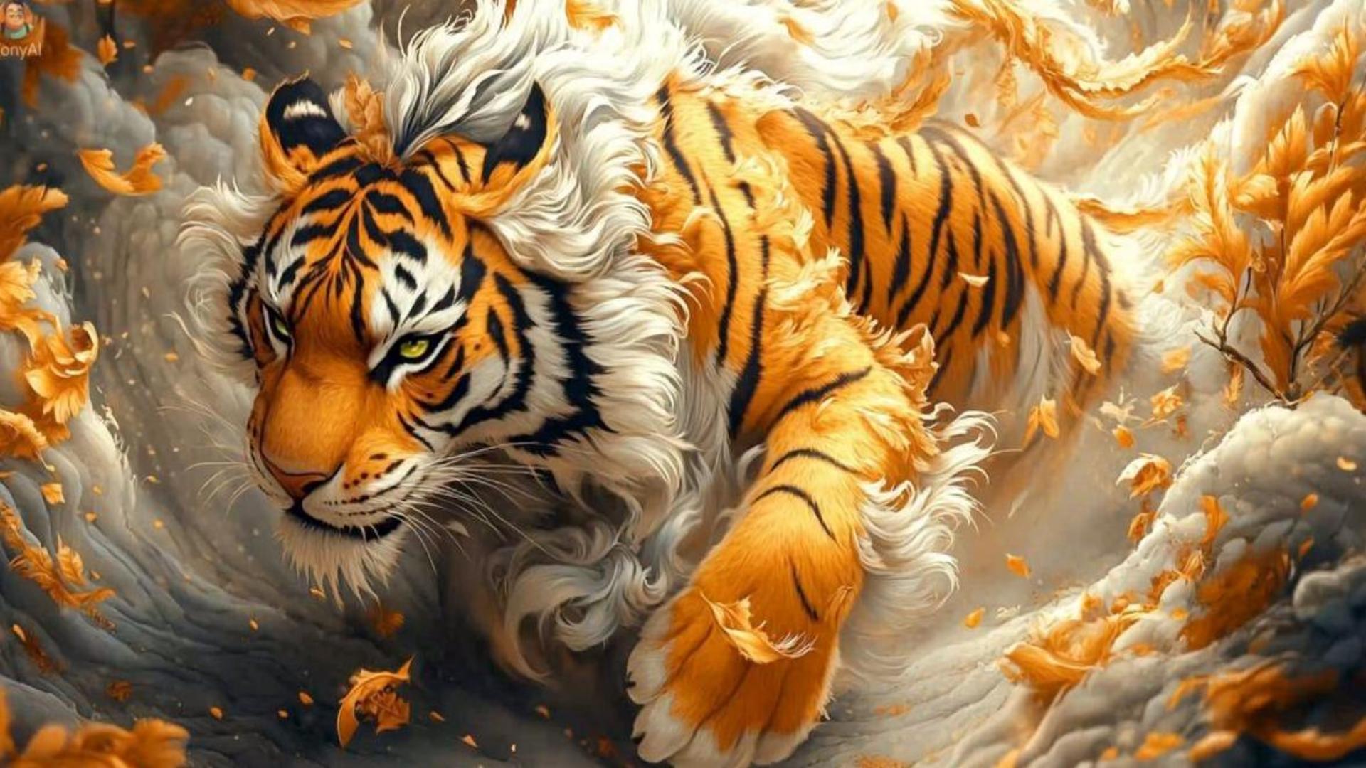 Ảnh con hổ 3d hình nền máy tính full HD 