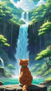 Hình nền mèo chibi anime cute