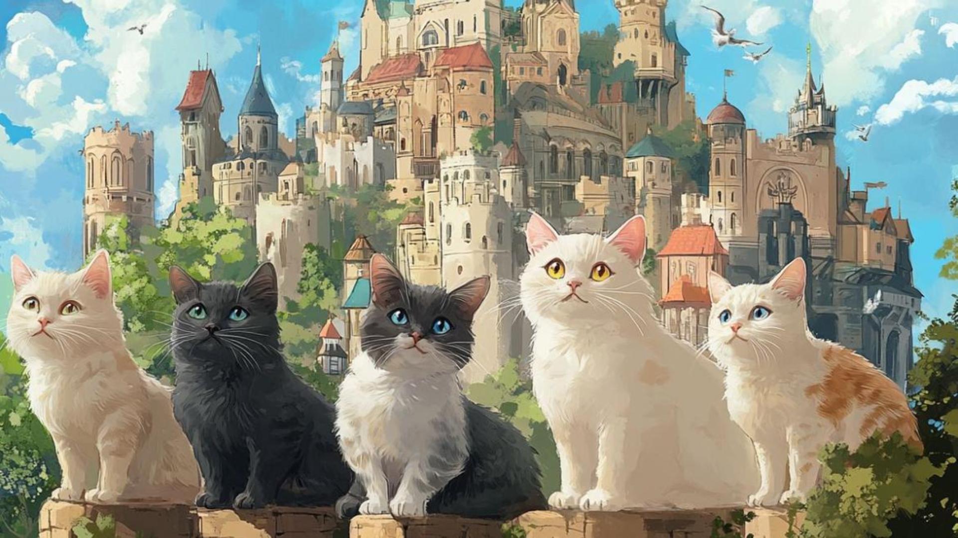 Hình nền mèo cute cho máy tính