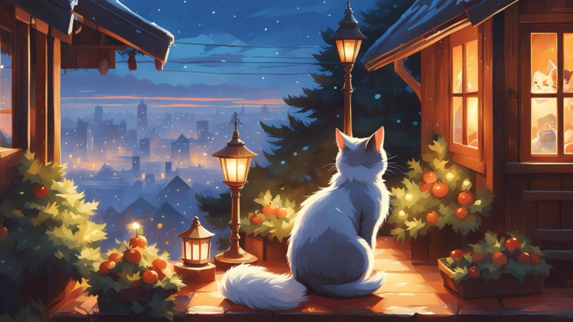 Hình nền mèo cute cho máy tính