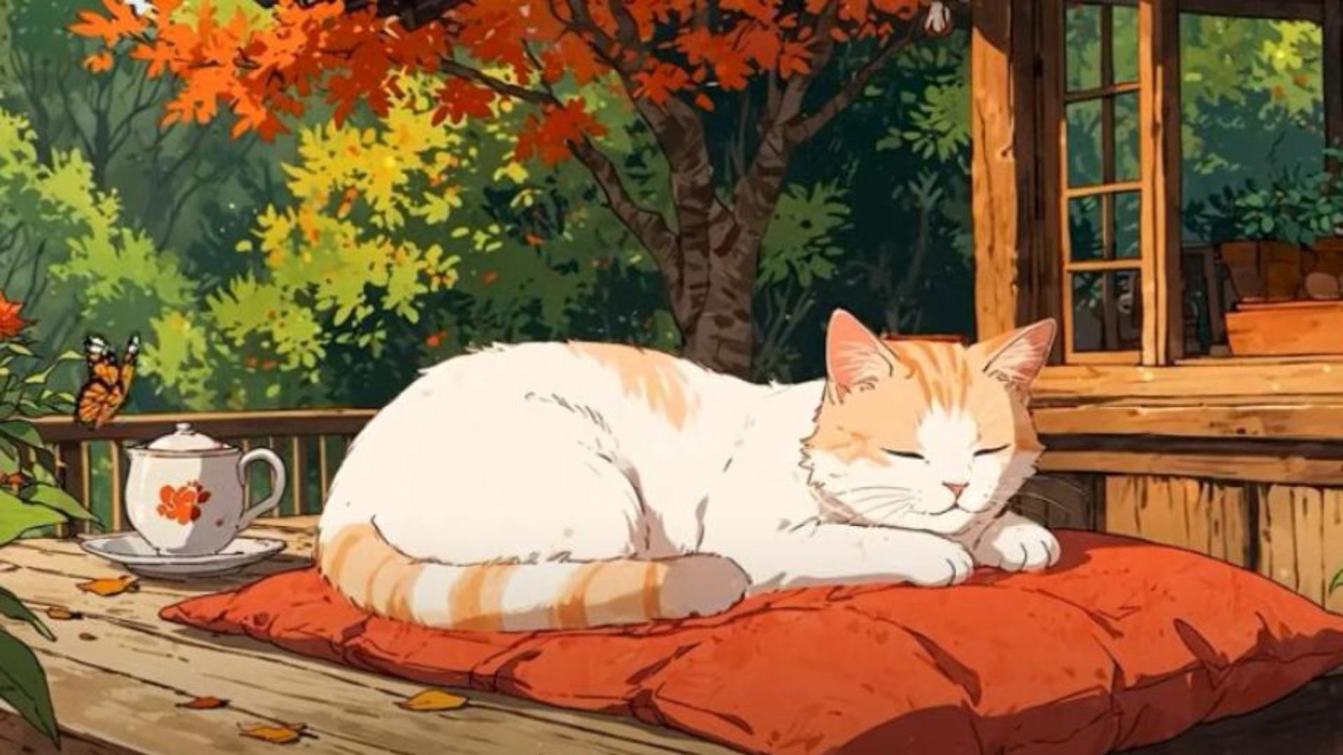 Hình nền mèo cute cho máy tính