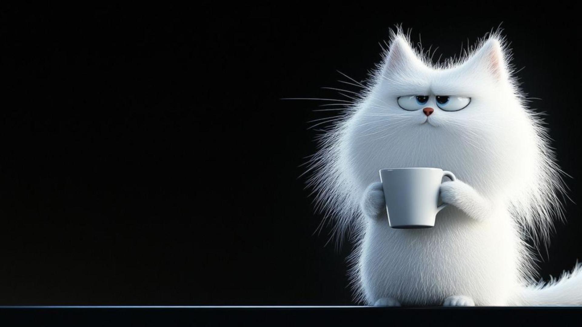 Hình nền mèo ngầu cute cho máy tính 