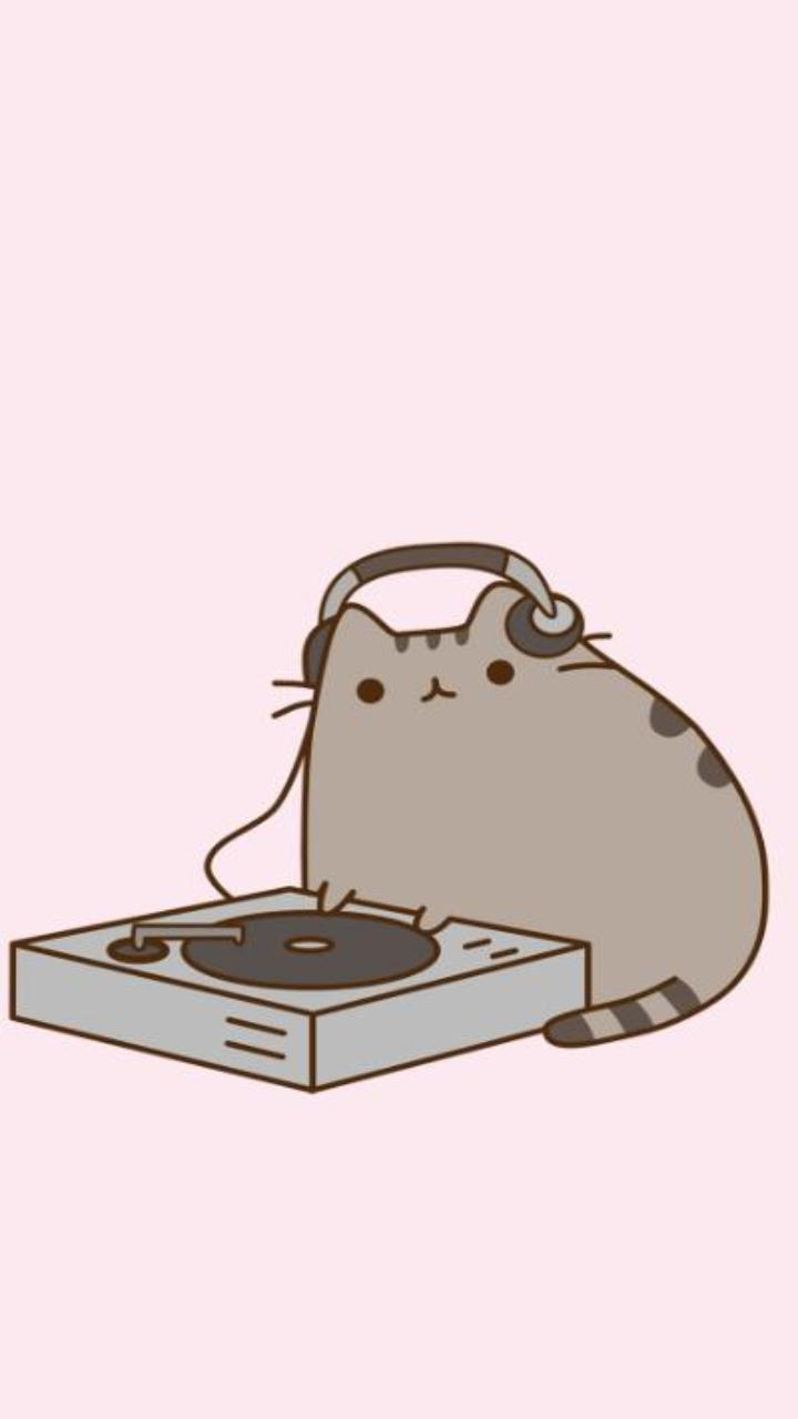 Hình nền mèo pusheen cho điện thoại đáng yêu 
