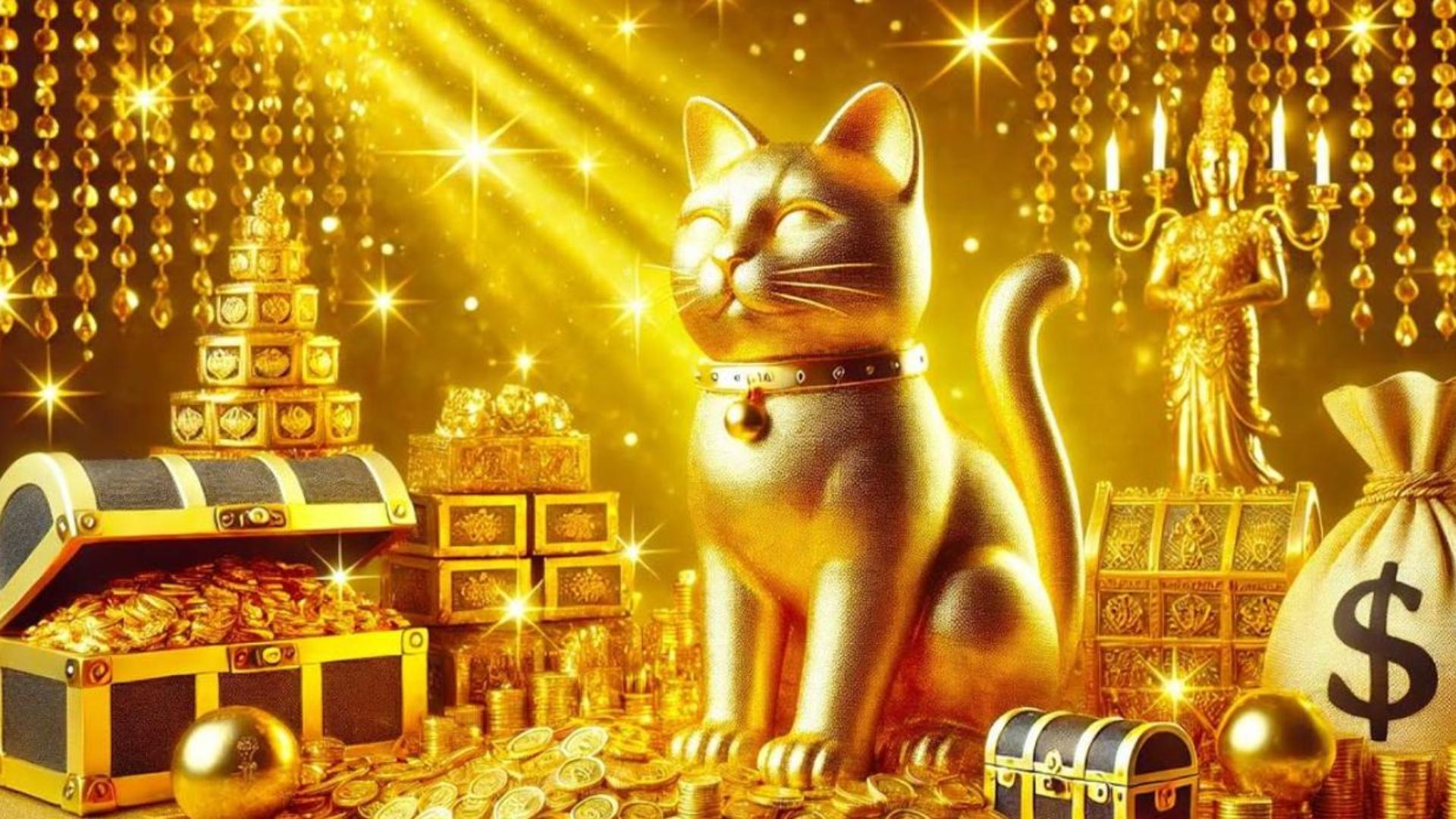 Hình nền mèo thần tài cho máy tính miễn phí 
