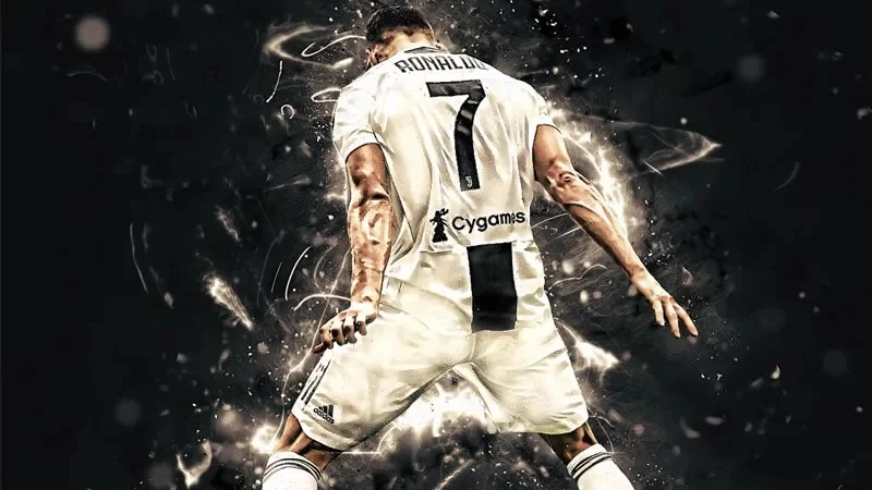 Hình nền Ronaldo ăn mừng bàn thắng theo phong cách “Siuuu”.