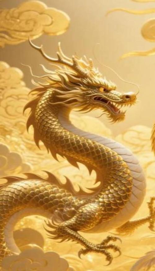 Hình nền điện thoại ảnh rồng vàng 3d đẹp 