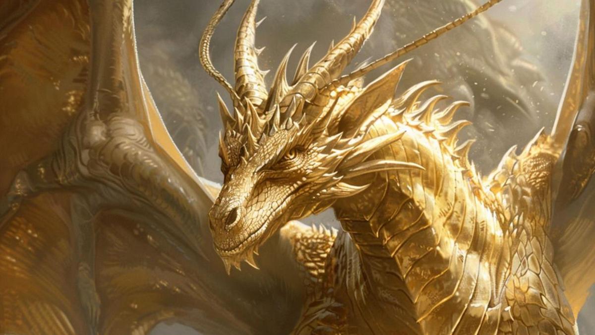 Hình nền máy tính miễn phí ảnh rồng vàng 3d 