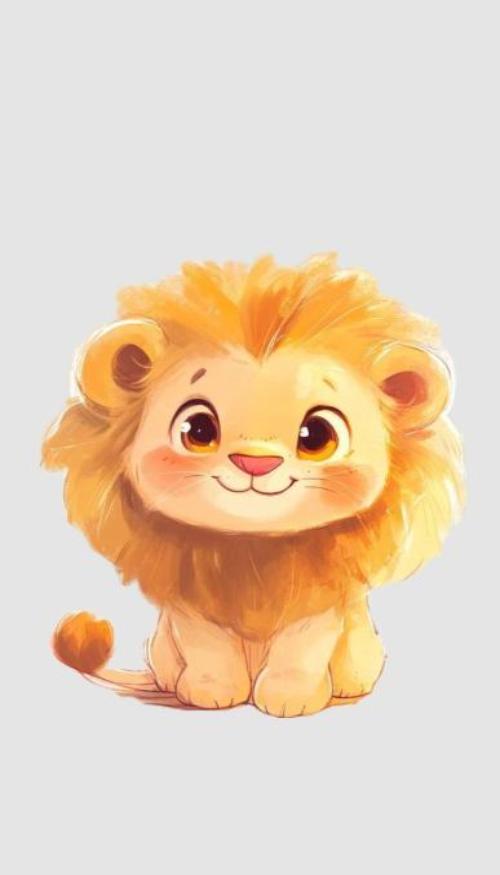 Hình nền sư tử cute miễn phí cho điện thoại, máy tính 