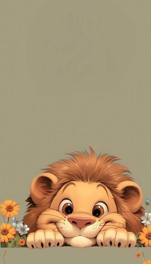 Hình nền sư tử cute miễn phí cho điện thoại, máy tính 
