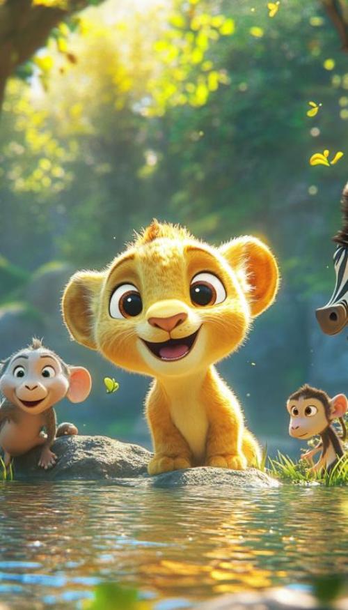 Hình nền sư tử cute miễn phí cho điện thoại, máy tính 