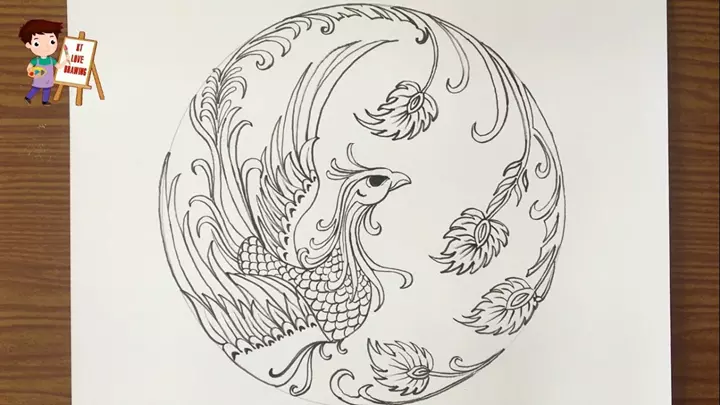 Hình Vẽ Phượng Hoàng Đẹp, Đơn Giản & Dễ Vẽ
