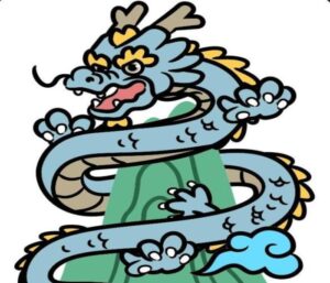 Hình vẽ con rồng đơn giản cho bé tập vẽ