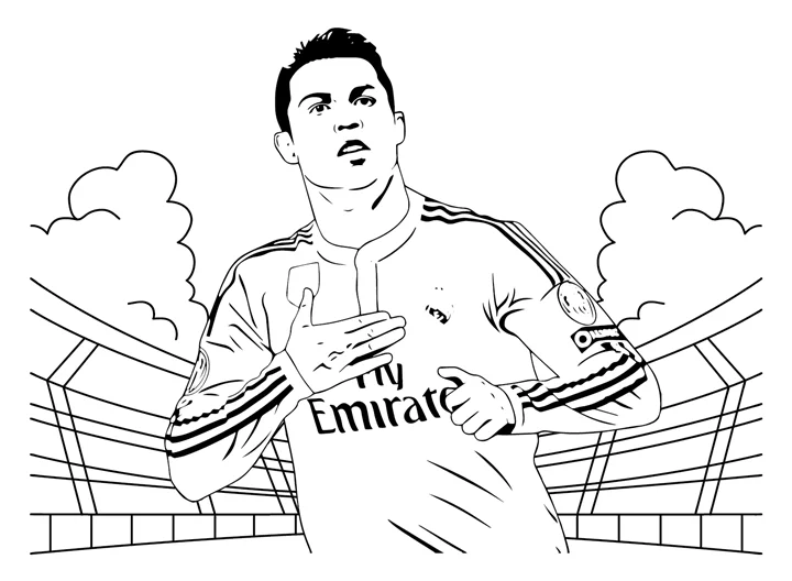 Ảnh vẽ Ronaldo Real Madrid