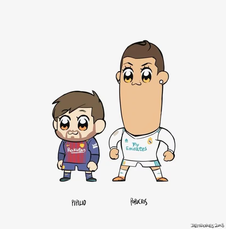 Hình Vẽ Ronaldo Phong Cách Anime, Chibi