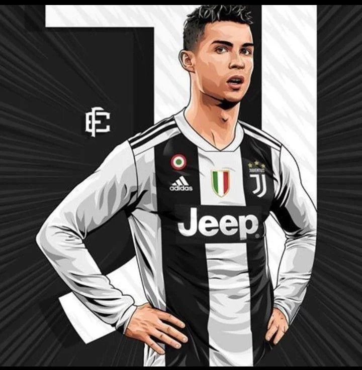 Chân Dung Ronaldo Ronaldo trong màu áo Juventus