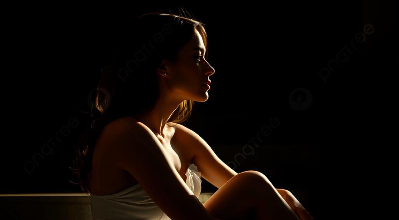 Hình nền cô đơn nữ trong đêm tối