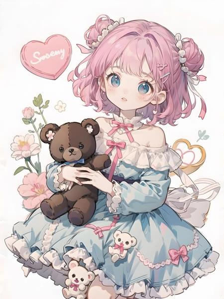 tranh vẽ anime nữ chibi siêu cute