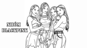 Hình Ảnh Tranh Tô Màu BlackPink Đẹp Nhất Cho Bé Tập Tô