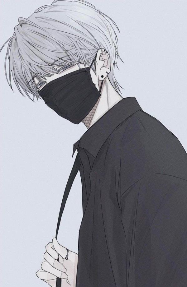 Ảnh nam đeo khẩu trang anime ngầu