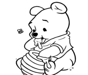 Tranh cho be stoo màu con gấu pooh ngộ nghĩnh